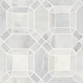 Oriental White Mosaic 1 - marble tile